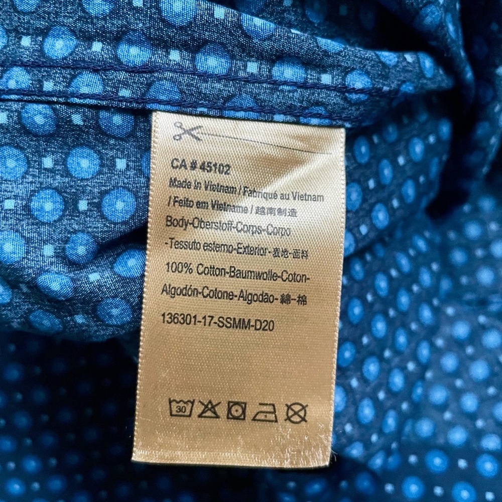 Scotch & Soda Blue Pattern Slim Fit Button Up Shirt Cotton Men’s XL - Picture 5 of 9